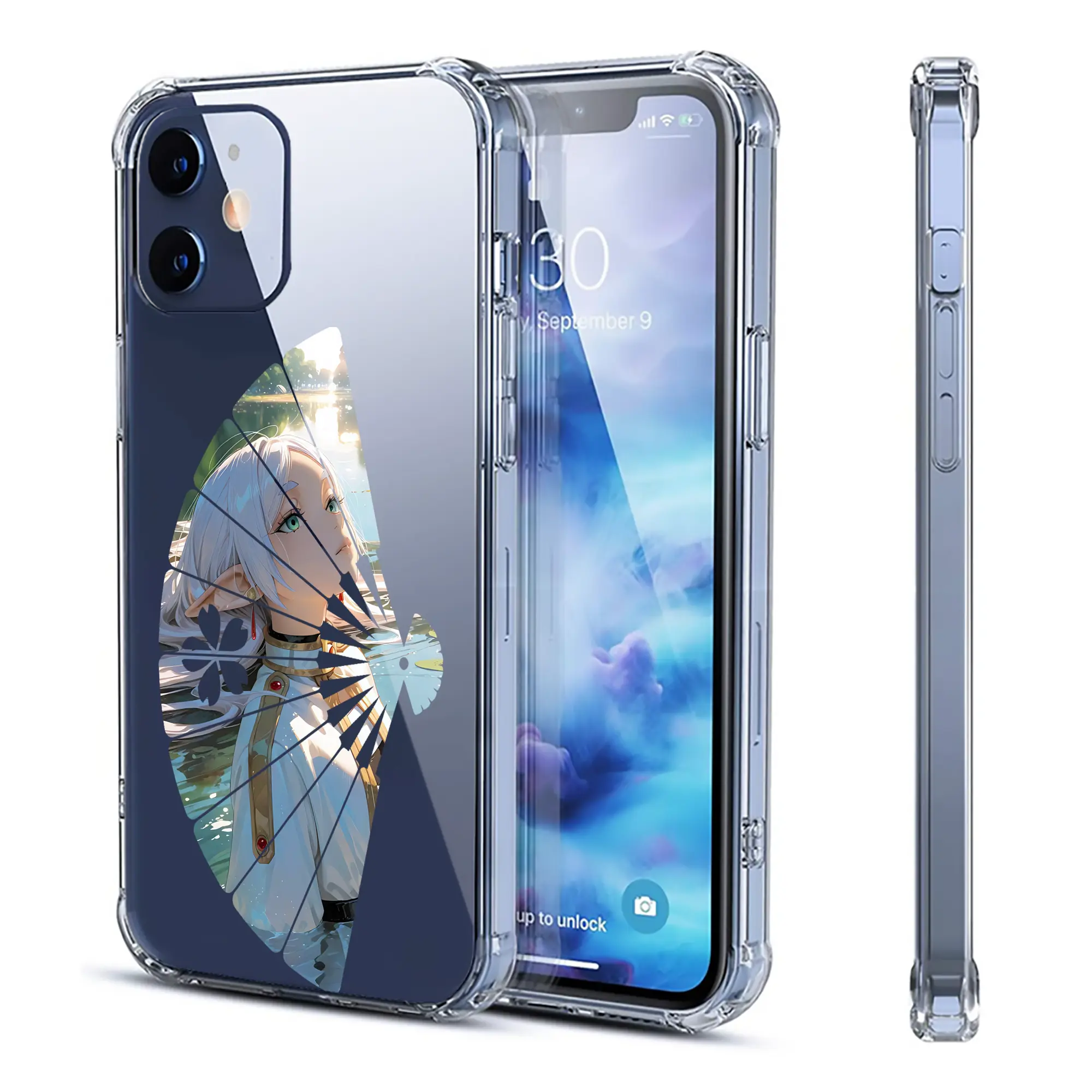 葬送のフリーレン（Frieren） グッズ,フリーレン（Frieren） - IPhone 12シリーズ対応 ・ 透明スマホケース ・ クリアソフトケース ・ TPU素材 ・ 耐衝撃 ・ 高密着 ・ 防汚 防指紋 ・ 簡単着脱